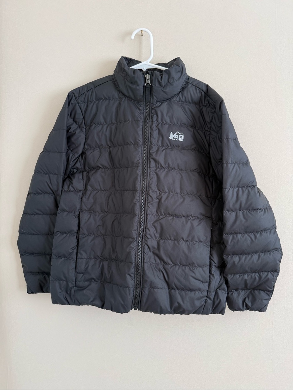 REI Kids Black Down Puffer Jacket Packable Medium